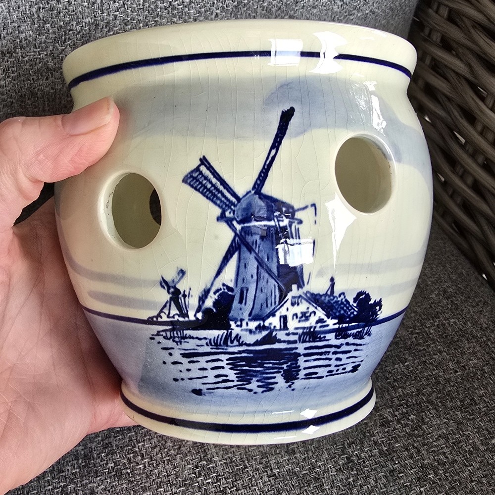 Handpainted Blue and White Vase